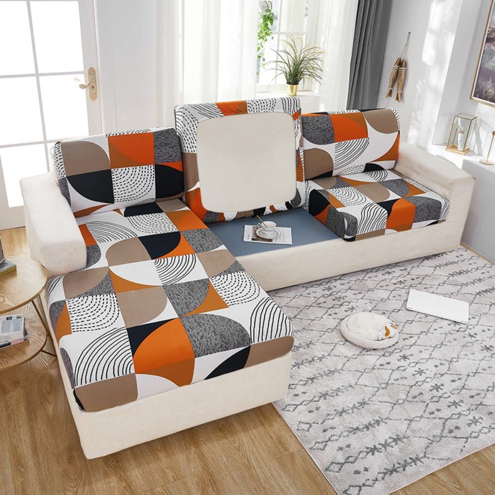 BOLUXIU Sofa Seat Cover-Sofa Seat Cushion Cover, Extendable Sofa Cushion Cover, Non-slip Sofa Seat Cover and Soft Furniture Cover, with Elastic Bottom