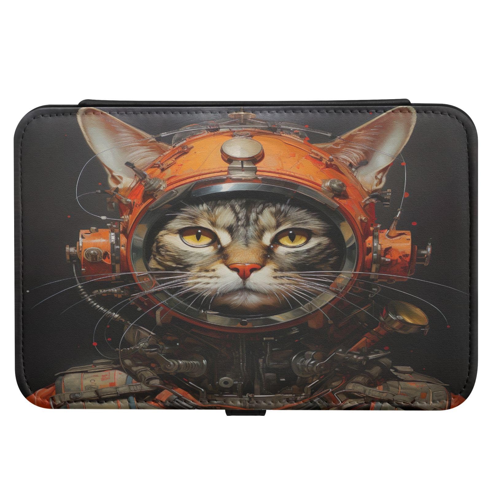 Haskirky Cute Cat Jewelry Box Portable PU Leather Travel Jewelry Organize for Women Jewelry Storage Display Holder for Ring, Necklace, Earring