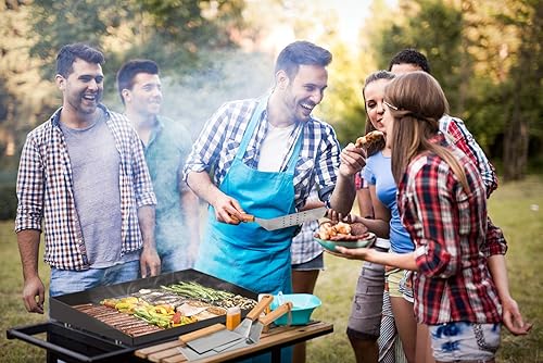 Miniatura 7 de Stanbroil Juego de espátula de metal y raspador de banco para plancha, utensilios de parrilla de acero inoxidable de grado comercial, juego de 4