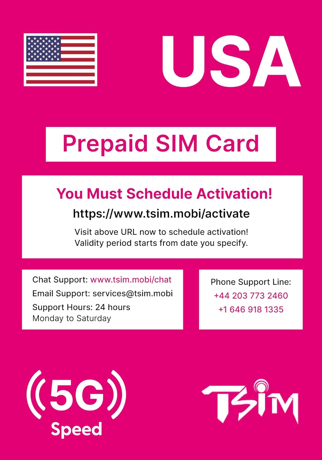 USA SIM Card for Travel to the USA. PrePaid. T-Mobile network with ...