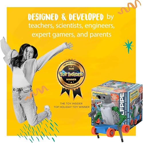 Miniatura 5 de Thames & Kosmos ReBotz Halfpipe - El robot patinador triturador  Construye un robot motorizado loco  Colecciona los 4  Combina para hacer nuevas