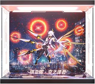 The Law of Void-Qiyana Model Acrylic Transparent Dust Cover LED Spotlights Light Special Scenes Contain Model Display Box (Size : Up and Down Light)