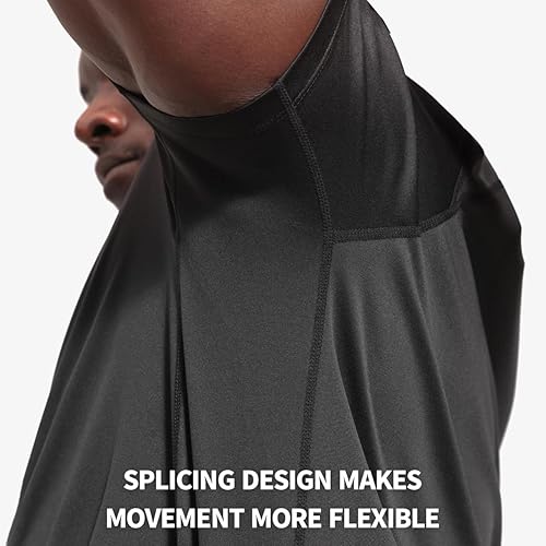 Miniatura 4 de BVVU Traje de sauna para hombre, chaleco de camisa de sauna, chaleco de entrenamiento, manga corta, chaqueta de cuerpo superior, moldeador de cuerpo