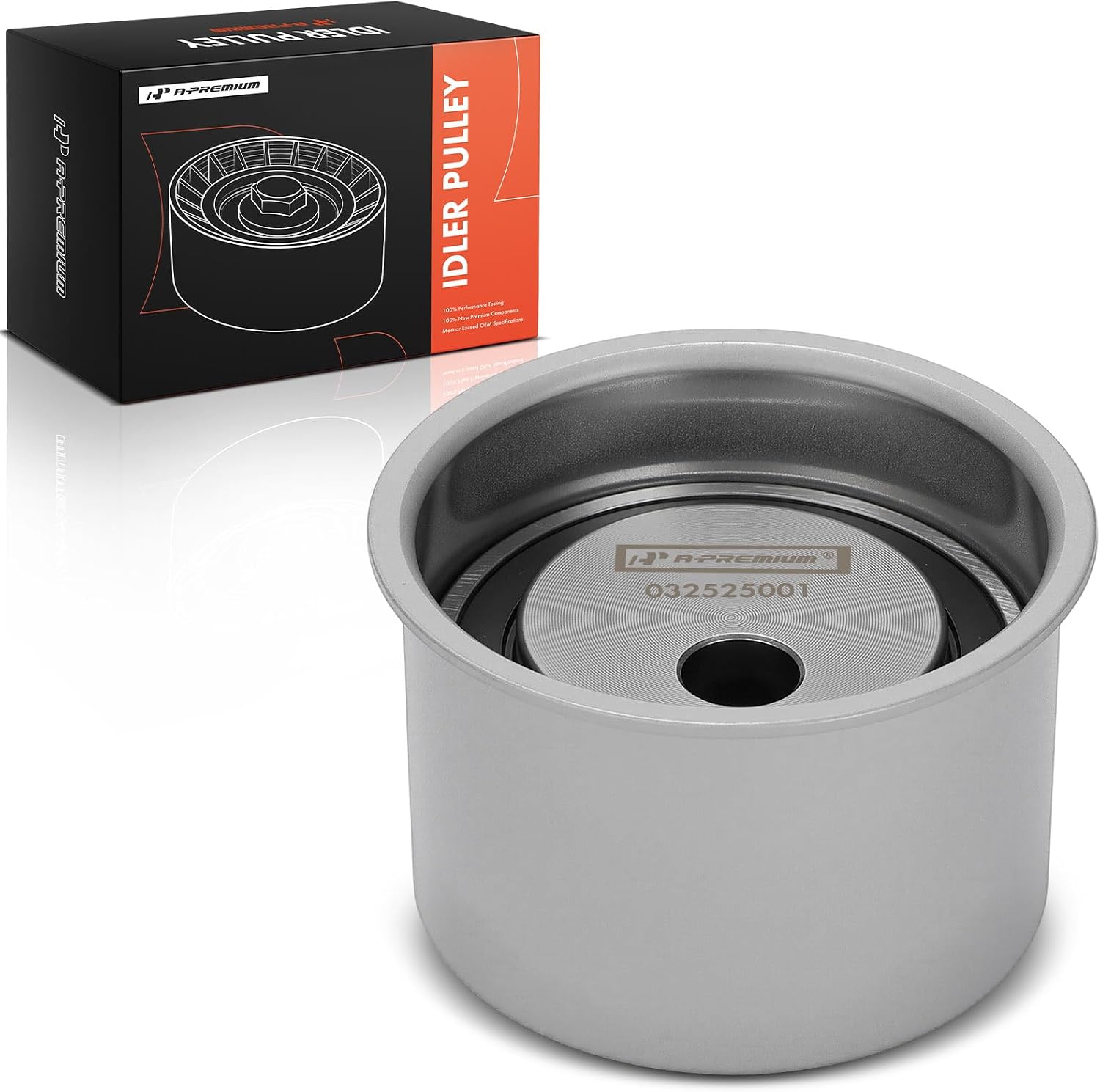 A-Premium Belt Idler Pulley Compatible with Hyundai Sonata 1999-2005, Santa Fe 2001-2009, Tucson 2005-2009, Tiburon 2003-2008 & Kia Optima 2001-2010, Sportage 2005-2010, Rondo 2007-2012, Magentis