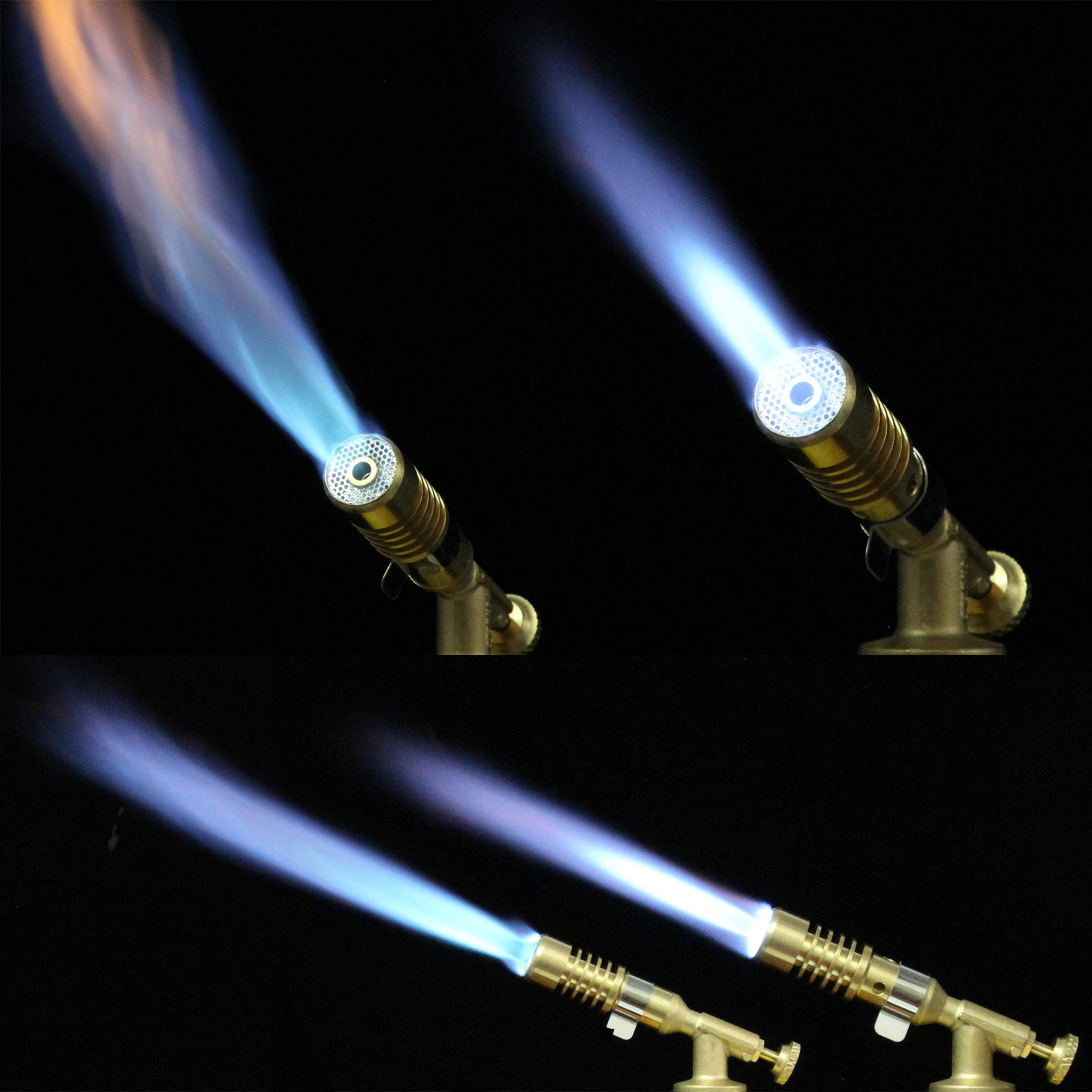 Mosiężna latarka MAPP / palnik propanowy z wężem 152 cm do lutowania