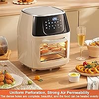 Vista 7 de Numola - Papel pergamino perforado para freidoras de aire, 100 piezas de papel cuadrado de bambú compatible con Philips, Cozyna, Secura, NuWave