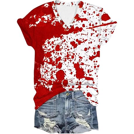 I'm Fine, It's Not My Blood, Halloween Costume T-Shirt Women's Novelty Short...