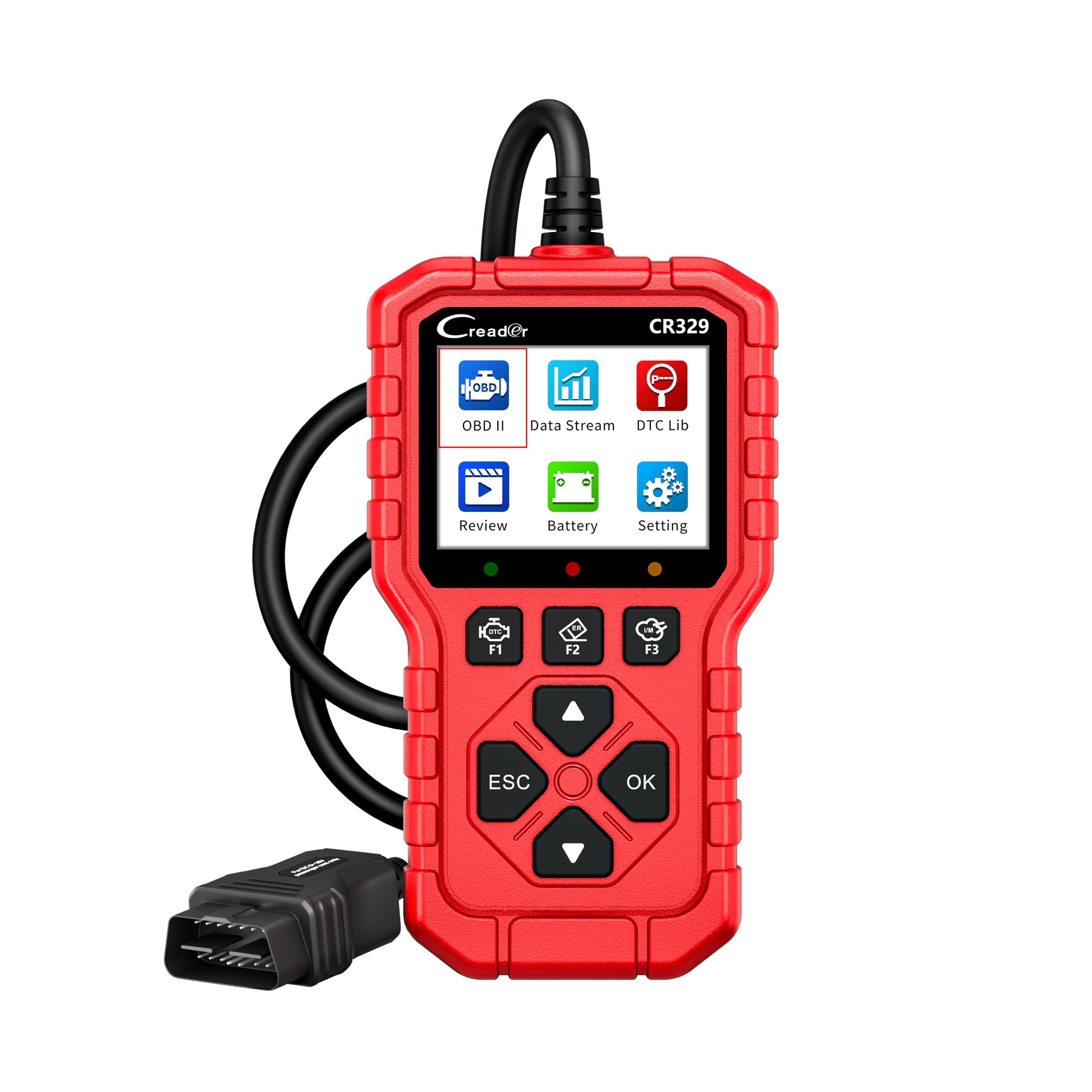 LAUNCH CR329 OBD2 Adapter Auto Diagnosegerät Motor Check | Fehlercodes lesen/löschen, Motorkontrollleuchte aus, Echtzeitdaten, Batterietest, für PKW 1996-2026