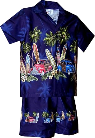 Pacific Legend Boys Woodie Surfboard 2pc Set Navy 1T