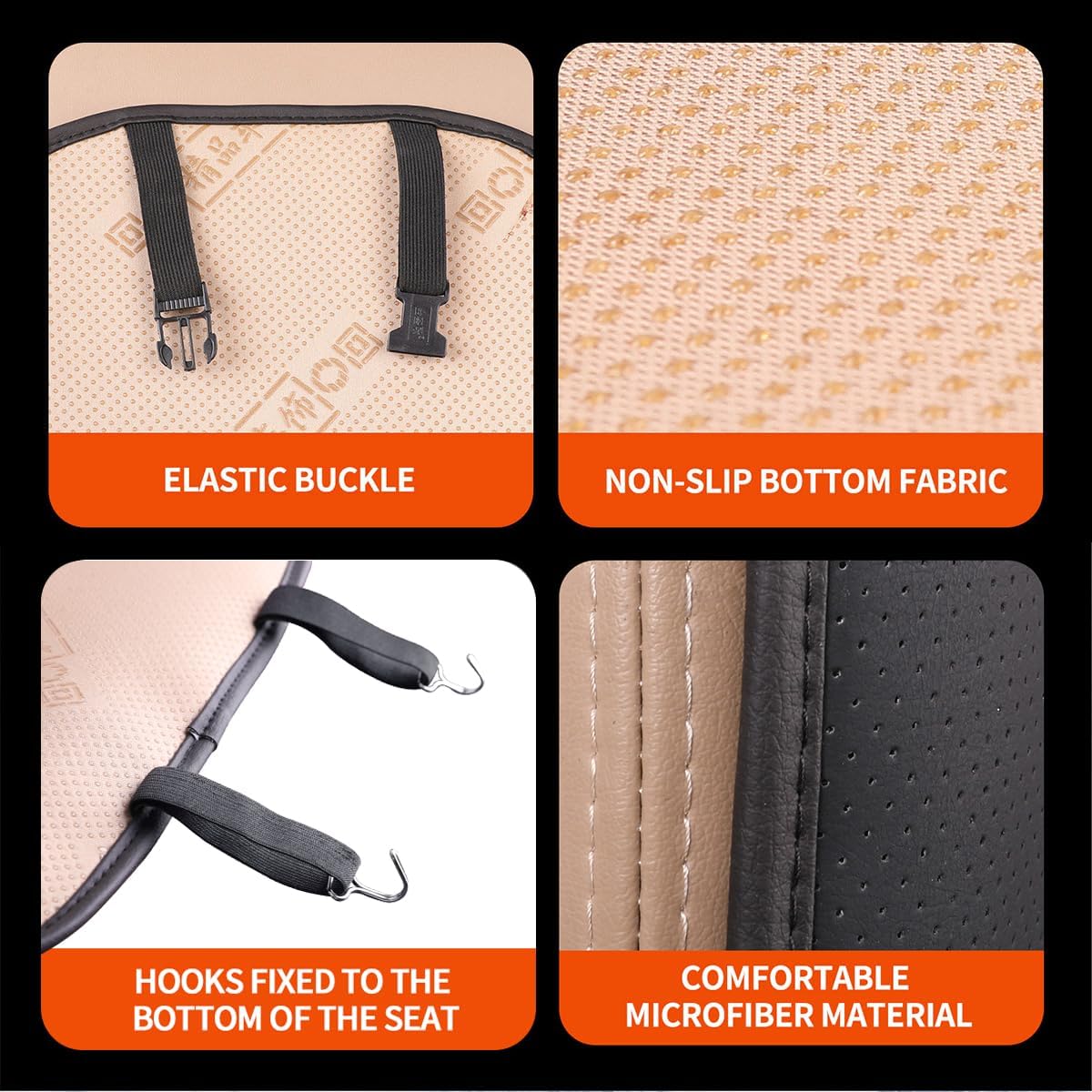 Car Seat Cushion for Driver or Passenger, Comfortable Seat Cushion for Back and Seat