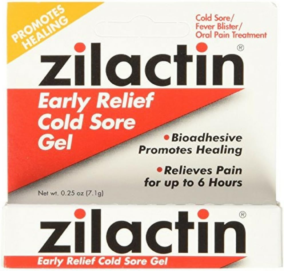 Cold Sore Gel, Medicated Gel 0.25 oz ( Pack of 3)