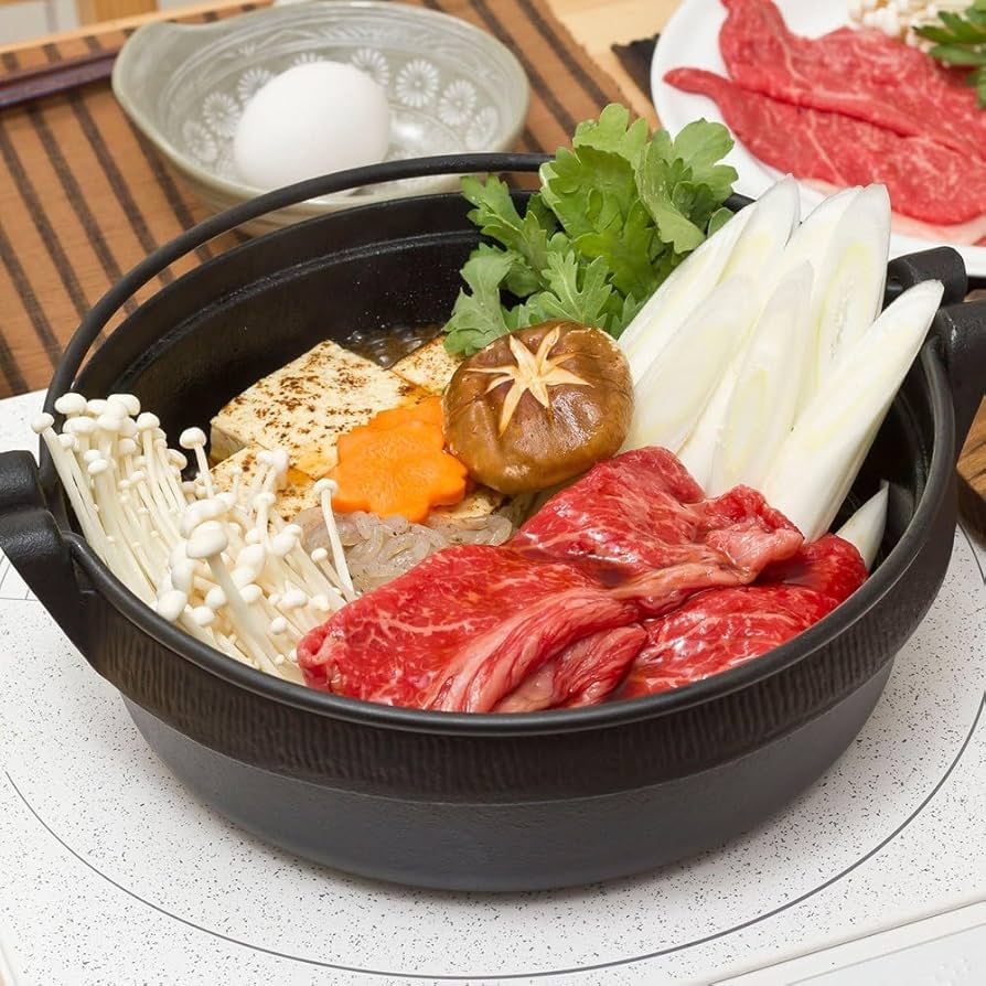 新品　南部鉄器　南部池永　波千鳥　ツル付すき焼き鍋　電磁調理/ガス対応　鉄製鍋 池永鉄工 すき焼き鍋 26cm IH対応 鉄製 すき鍋 絆 日本製 南部