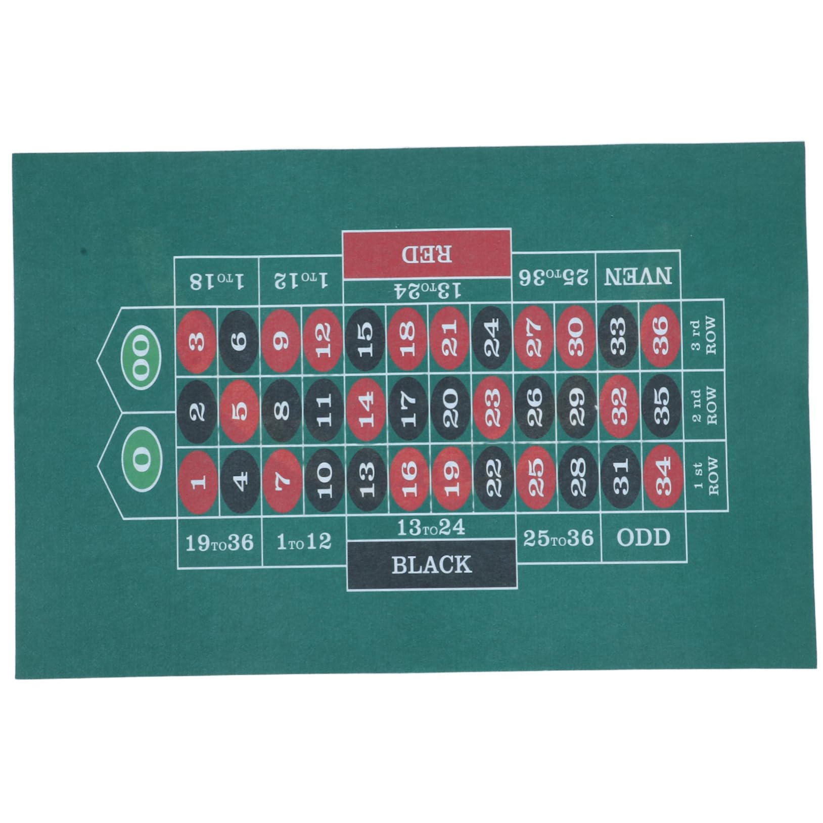 OFFSCH Waterproof Double Sided Poker Table Mat Felt Table Cover for Home Gatherings Game Tablecloth with Storage Pockets