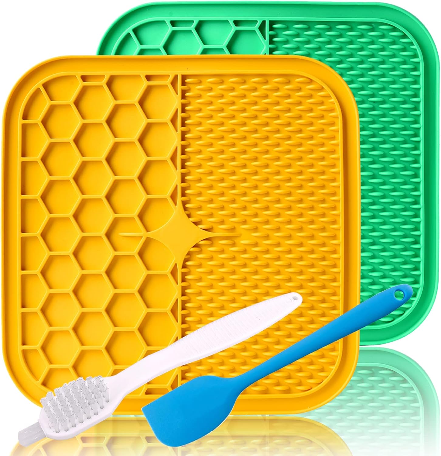 XIGOU Dog Lick Pad, 2Pack Large Licking Mat for Dogs, Dog Slow Feeder Dog Licking