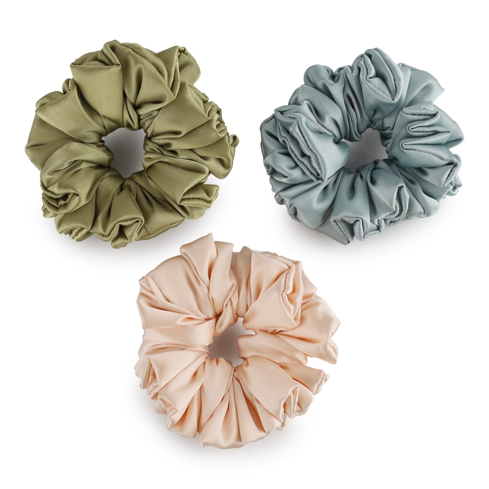 Satin Silk Scrunchies, Hair Bands, Rubber Band, Handmade Scrunchy| For Women And Girls| For Reducing Hairfall| Best Gift for Girlfriend, Sister & Mom (Urban)-image-19
