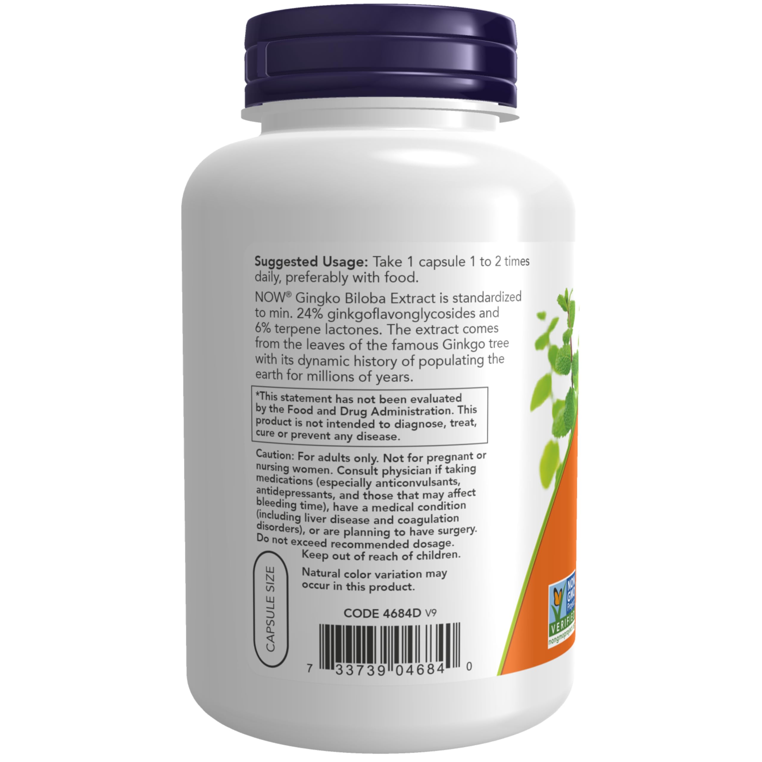 NOW Supplements, Ginkgo Biloba 60 mg, 240 Veg Capsules — Amazon image 3
