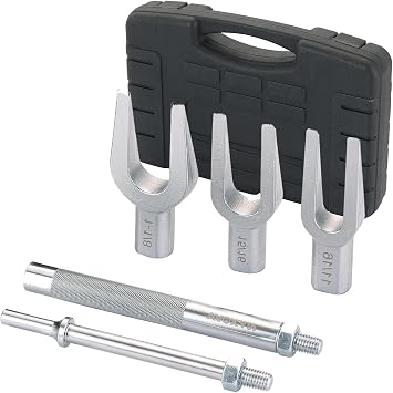 NYXOVA 5Pcs Ball Joint Separator Set, Pickle Fork Tool Set, Tie Rod Removal Tool for Car Van Light Truck, Ball Joint Remover for Pitman Arm Removal with Air Hammer Adapter & Striking Handle