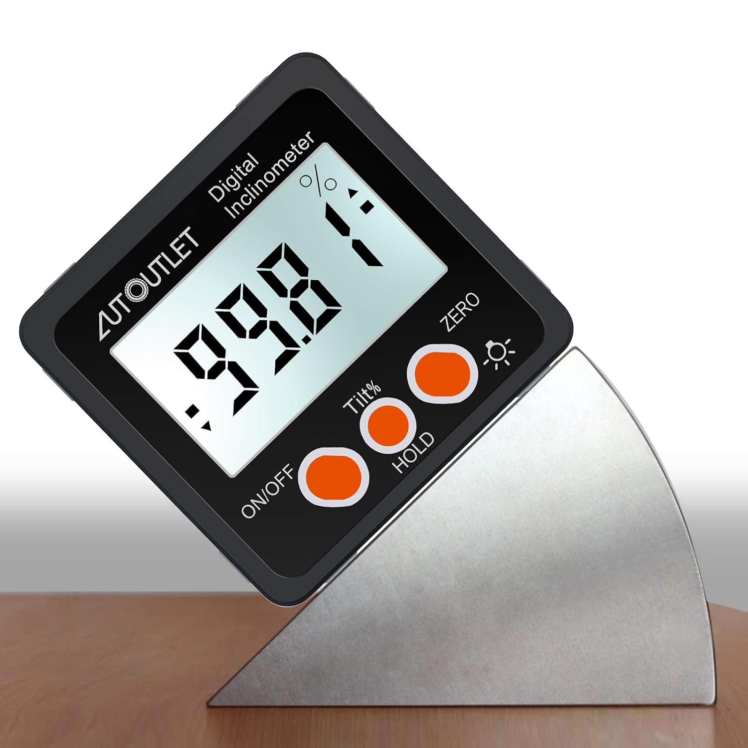 AUTOUTLET Digital Angle Finder Gauge Magnetic Angle Level Finder Digital Protractor Inclinometer Miter Angle Cube Level Box for Woodworking,Table Saw with Backlight 0-360° Rotation