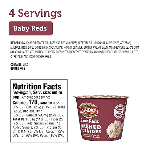 Vista 3 de Idahoan Baby Reds Puré de Papas en Taza, 1.5 oz (Paquete de 24)