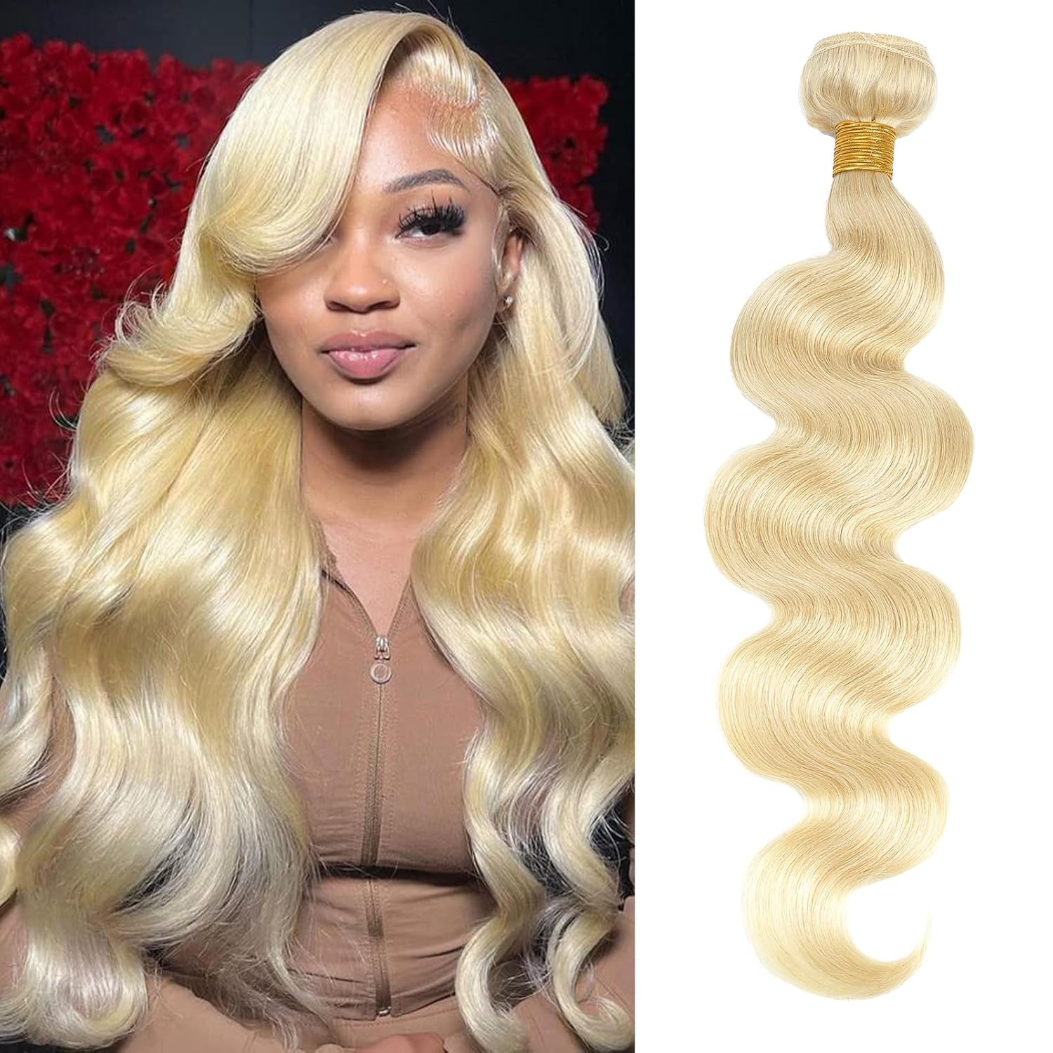 613 Blonde Body Wave Hair Bundles 16in 100% human virgin