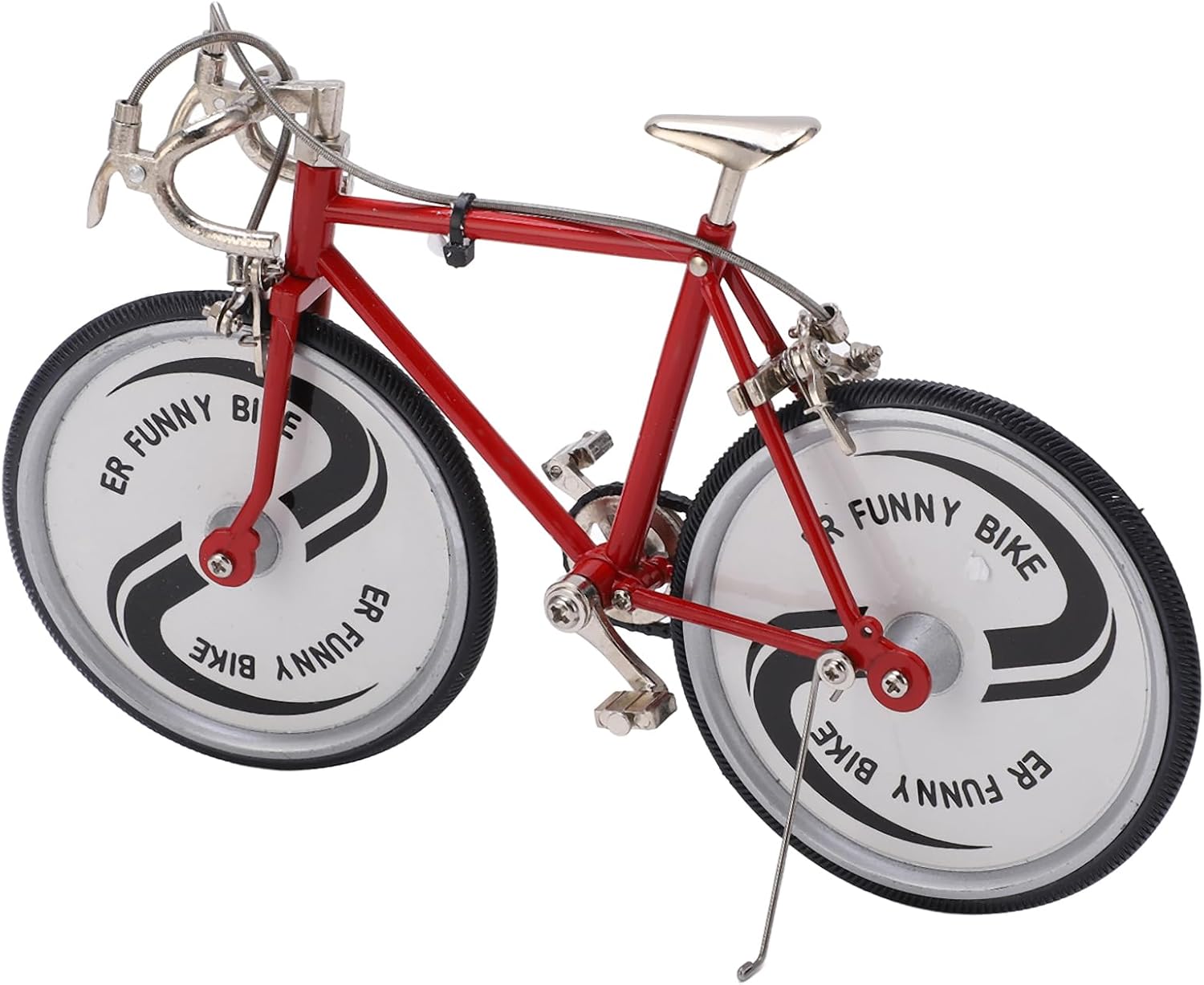 Retro Ornament, Alloy Bike Model with Realistic Shape and Rich Details, Miniature Mountain Bike Decor for Home Office Desk Car, Finger Bike Collectible Gift