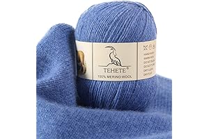 TEHETE 100% Superfine Merino Wool Yarn for Knitting, 3-Ply, Soft, Lightweight, Warm