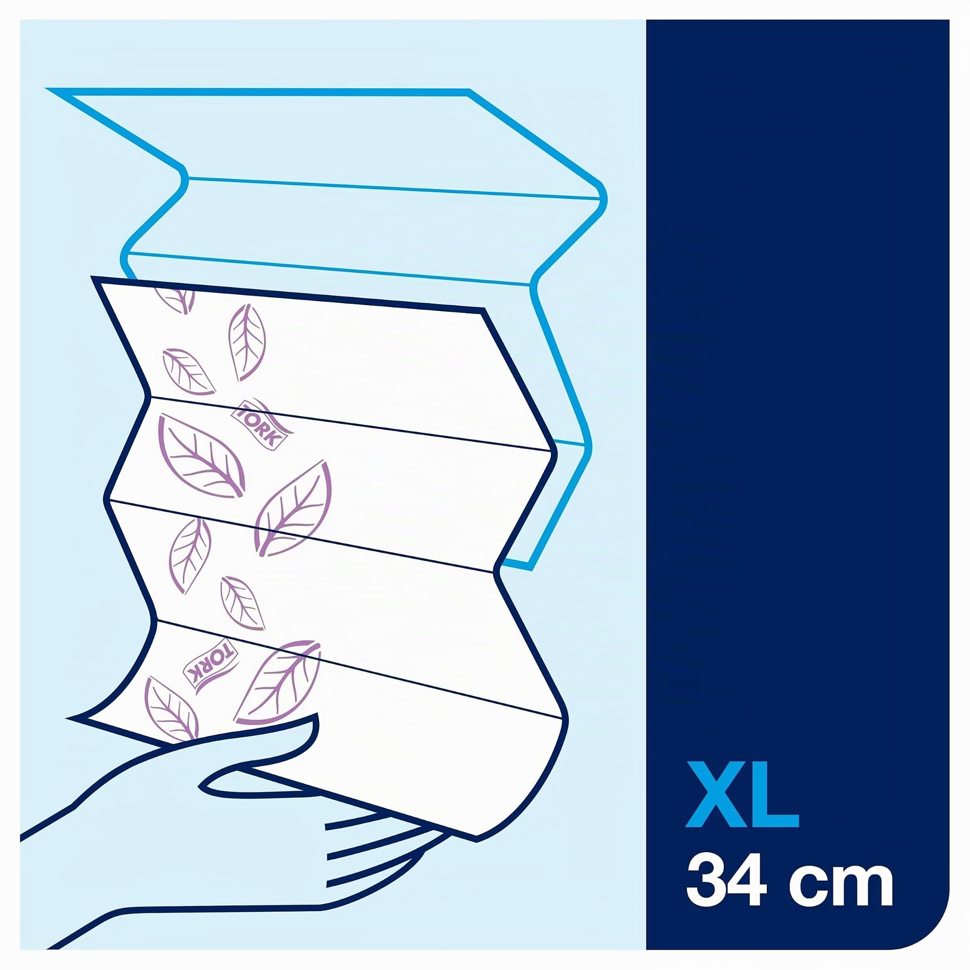 Tork 100297 Xpress Extra Soft Hand Paper Towels H2 / Soft Absorbent Multifold Hand Towels Premium / Mfold Compatible with Tork H2 System / 21 x 100 Sheets (34 x 21 cm)
