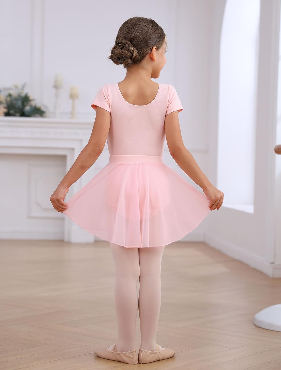 Ballet Leotards Skirt and Tights Combo for Girls Toddler Dance Classical Gymnastics Leotard Dresses Tutu - Image 6
