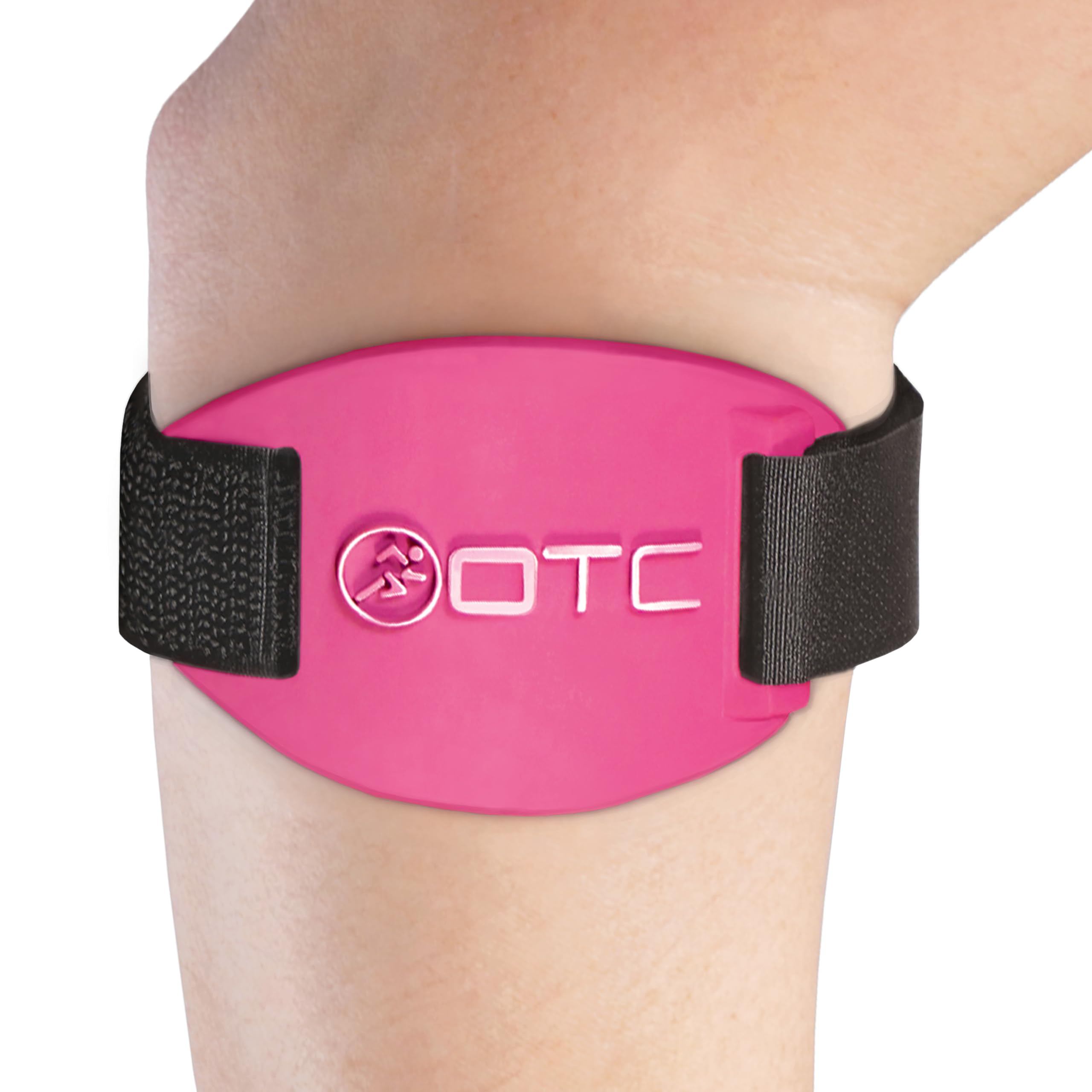 OTC Forearm Compression Strap for Tennis Elbow, Golfers Elbow, Recovery, Pink, Adjustable/Universal