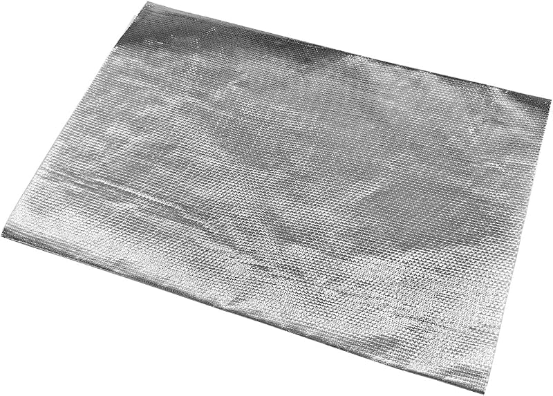Manta Térmica Adesiva de Fibra de Vidro Aluminizada Tuxihapp para Escapamento e Cofre do Motor – 60,0 x 30,2 cm