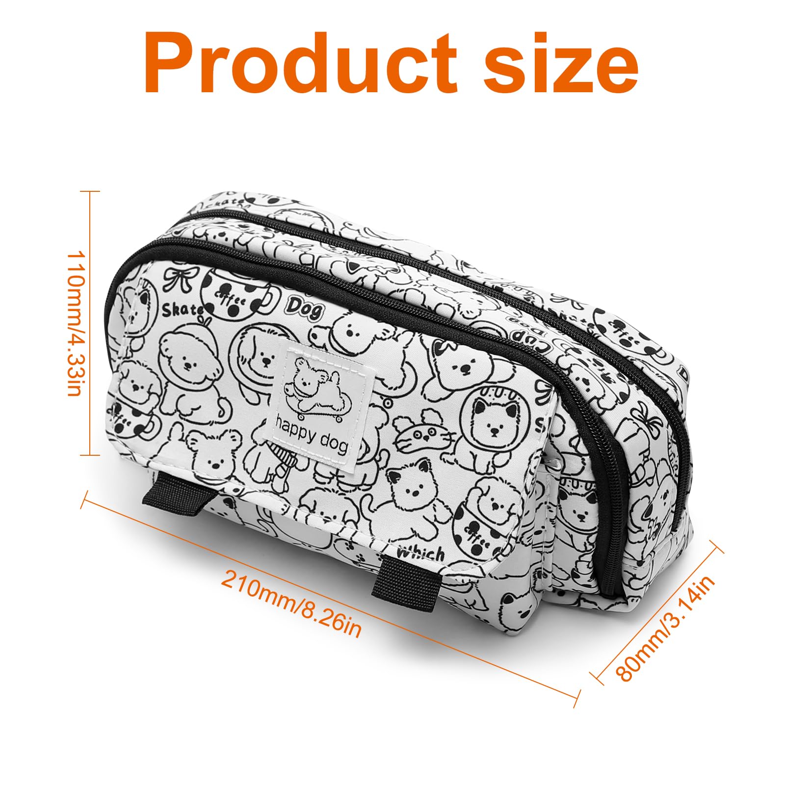 Large Capacity Pencil Case for Students - Cute Stationery Pouch Bag for Girls & Boys Kids School Office - Marker Pen Organizer (S2) - Image 2