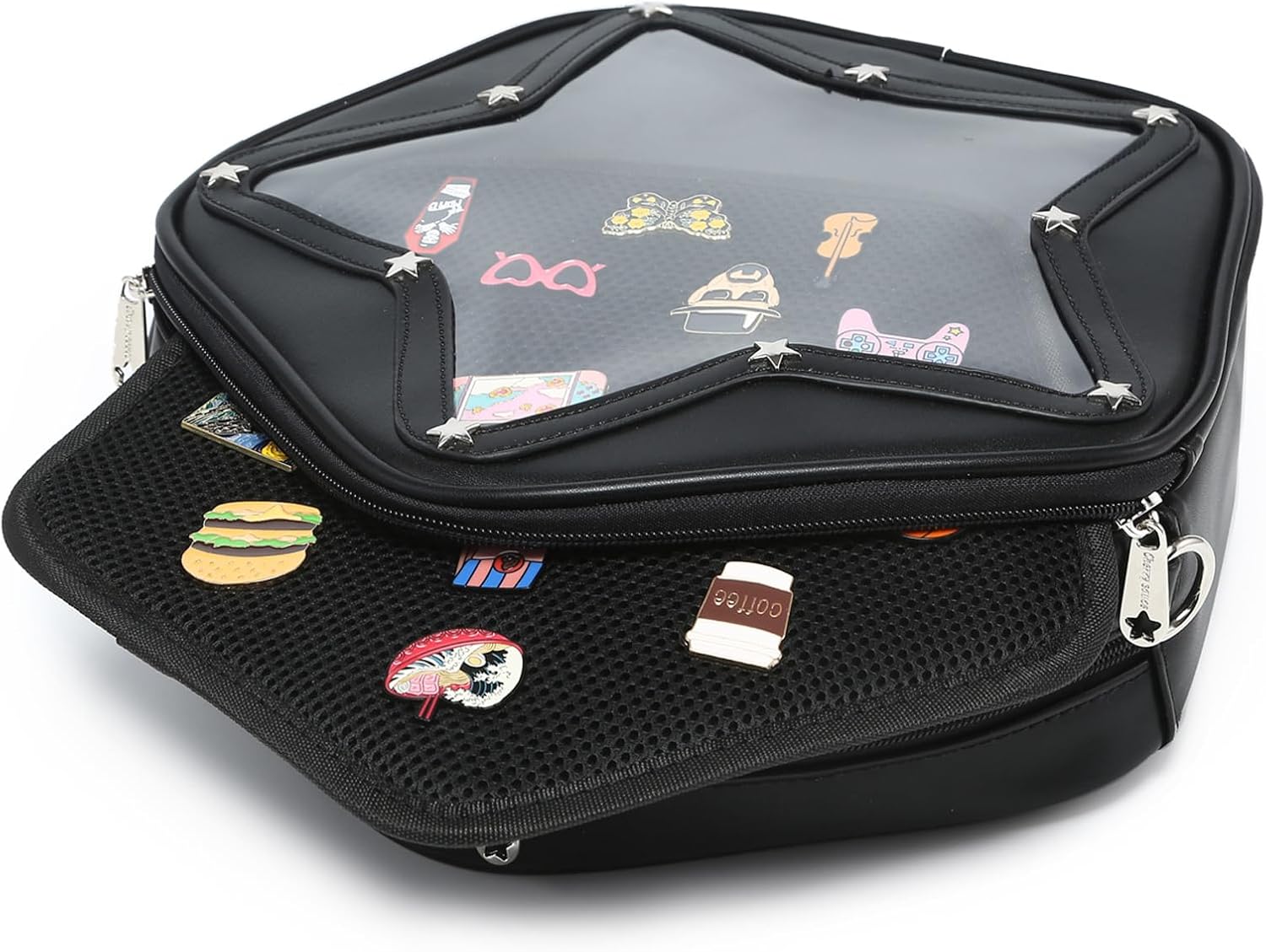 CHERRY SAUCE Kawaii Star PU Leather Ita Bag Y2k Shoulder Crossbody Bag Aesthetic Cute Pin Display - Image 4