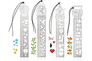 4-Piece Bookmark Bullet Journal Stencils [SEO Booster]