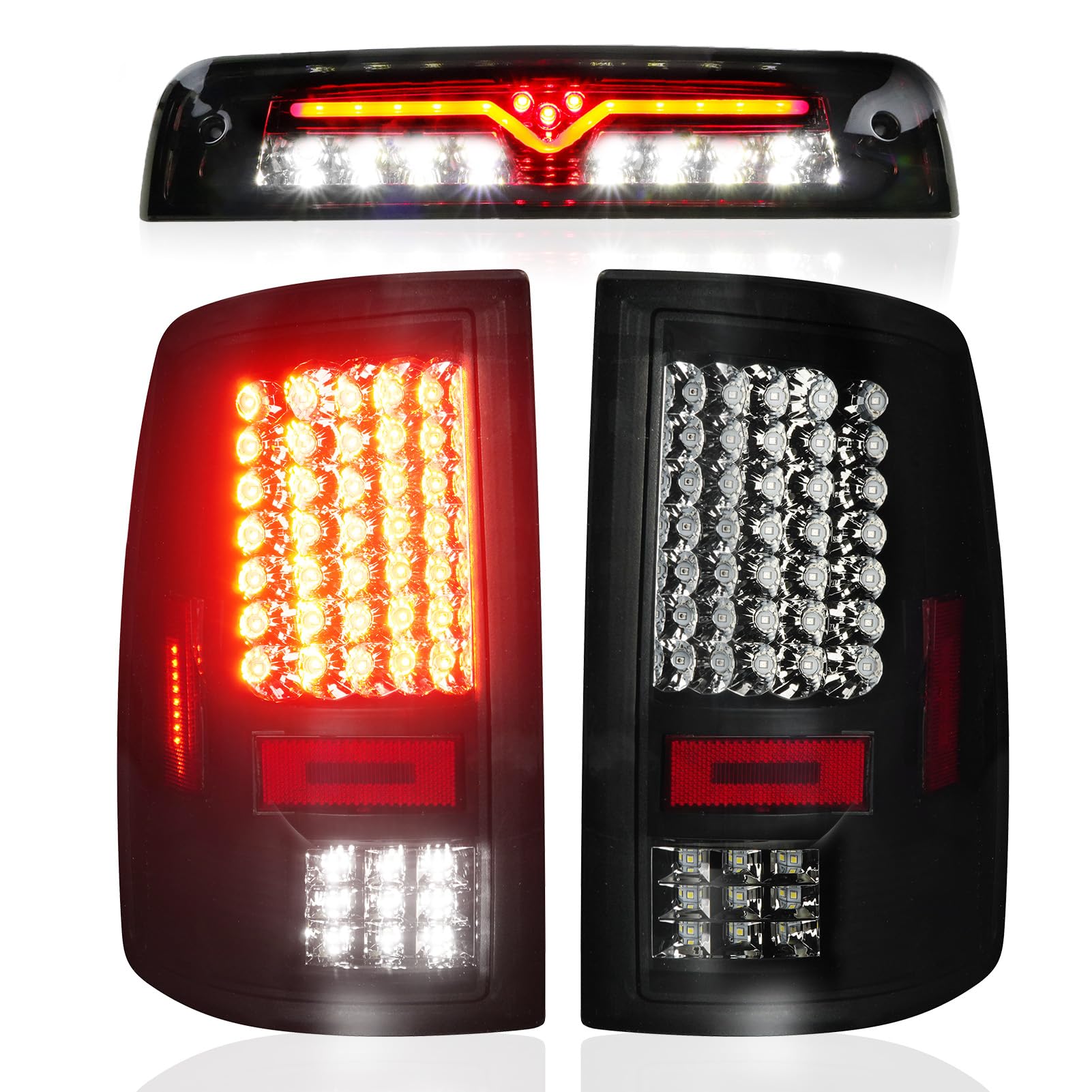 Photo 1 of Bomusou Tail Light Assembly + 3rd Brake Light for Dodge Ram 1500/2500/3500