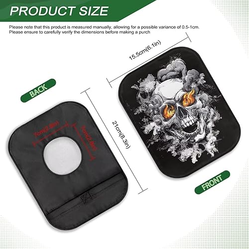 Miniatura 7 de Rnyleeg Suministros de colostomía para hombre, diseño de calavera de fuego, accesorios de ostomía reutilizables para ileostomía, cuidado del estoma,