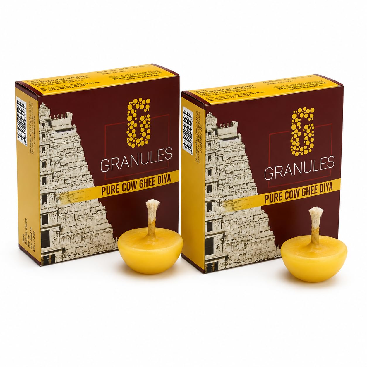 GRANULES Pure Ghee Diya Batti for Puja (100 Pieces) | Ready-to-Use Ghee Wicks for Aarti, Mandir & Festivals | Wax-Free, Long Burning Cotton Diya Battis | Pooja Essentials for Home Temple Pack of 2-image-32