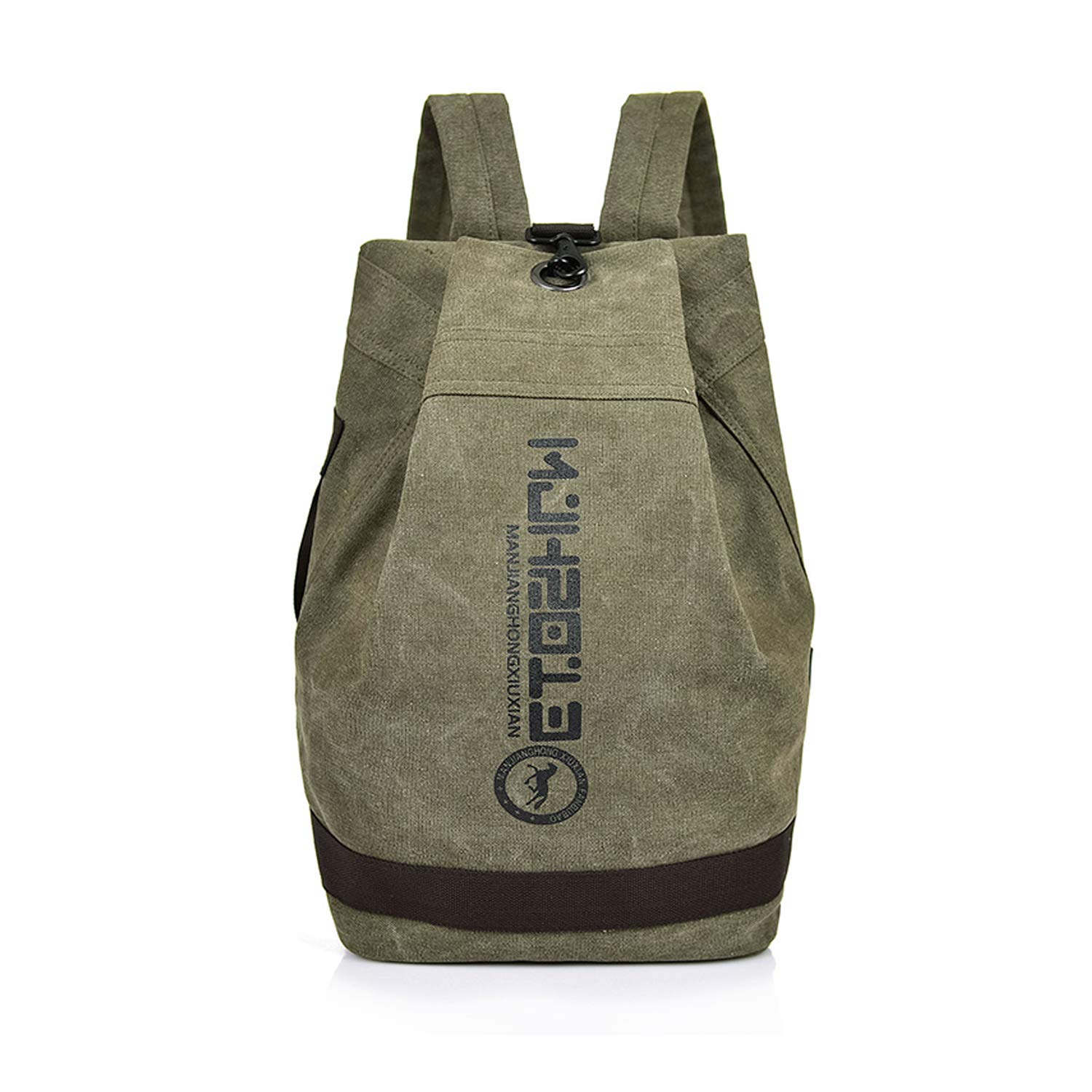 FANDARE Retro Mochilas Tipo Casual Lona Bolsas Escolares Bolso de la Universidad Daypacks para Hombre Mujer Adolescente Viaje Al Aire Libre Compras Excursionismo Senderismo Mochila a Diario Verde