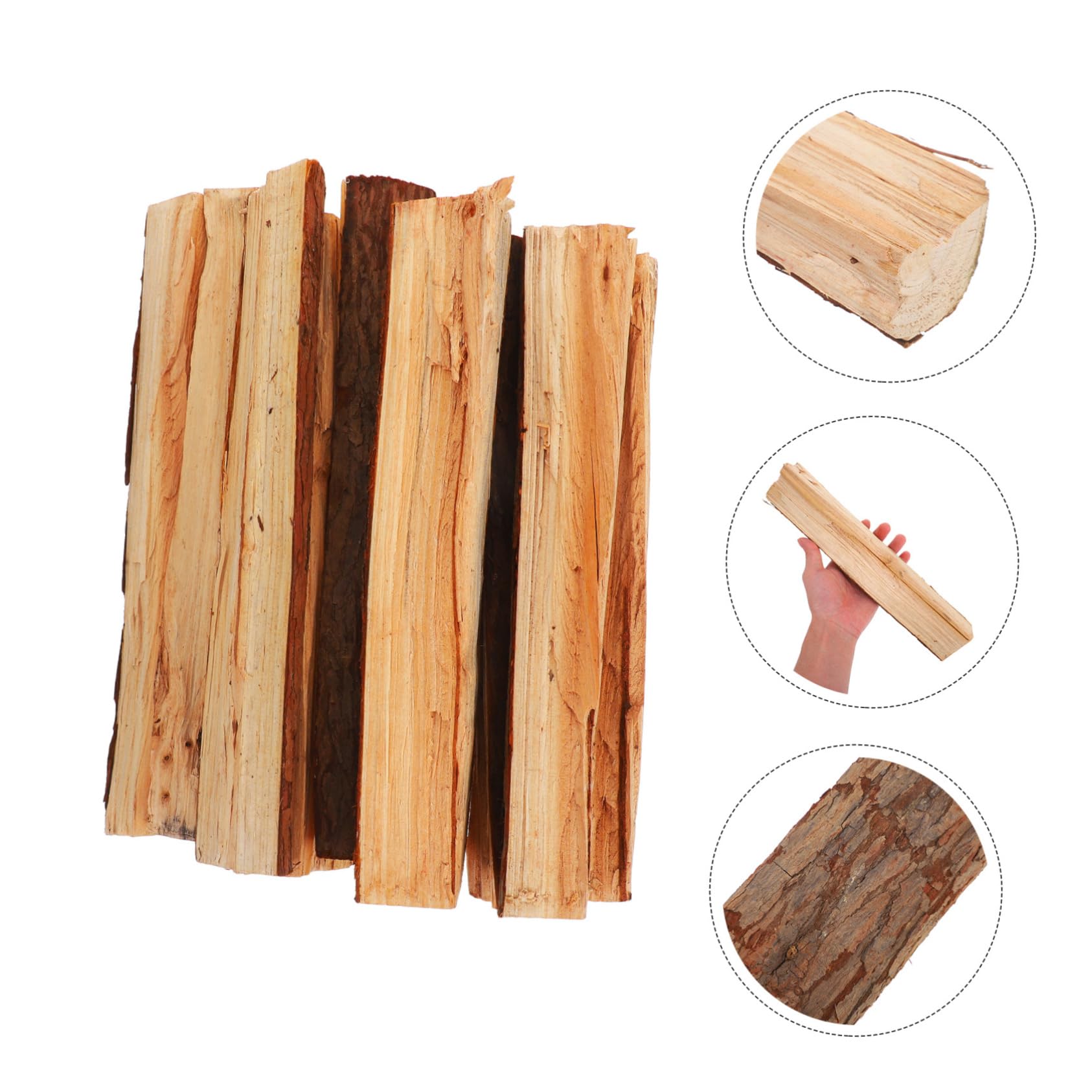 Leños Falsos para Chimenea Decorativos 10 Unidades Madera Natural Rústica Inserto Chimenea Leña Interior Ambiente Acogedor Hogareño