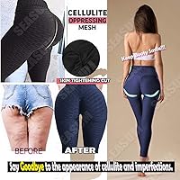Vista 3 de SEASUM - Pantalones de yoga de cintura alta para mujer, con control de abdomen y realce de glúteos, leggings favorecedores para entrenar y correr