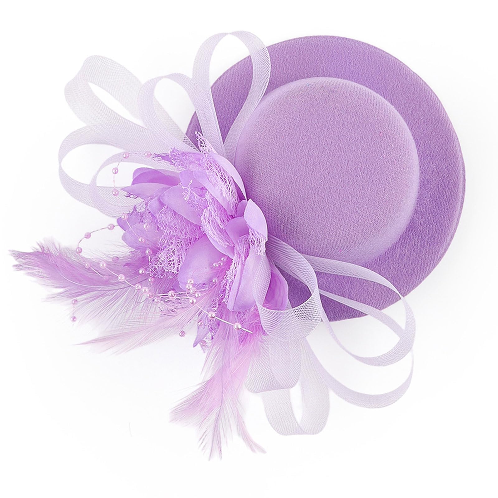 Fentency Traditional Feathered Fascinator Hairpiece Bridal Hat Decoration For Weddings Races Party Wedding Event