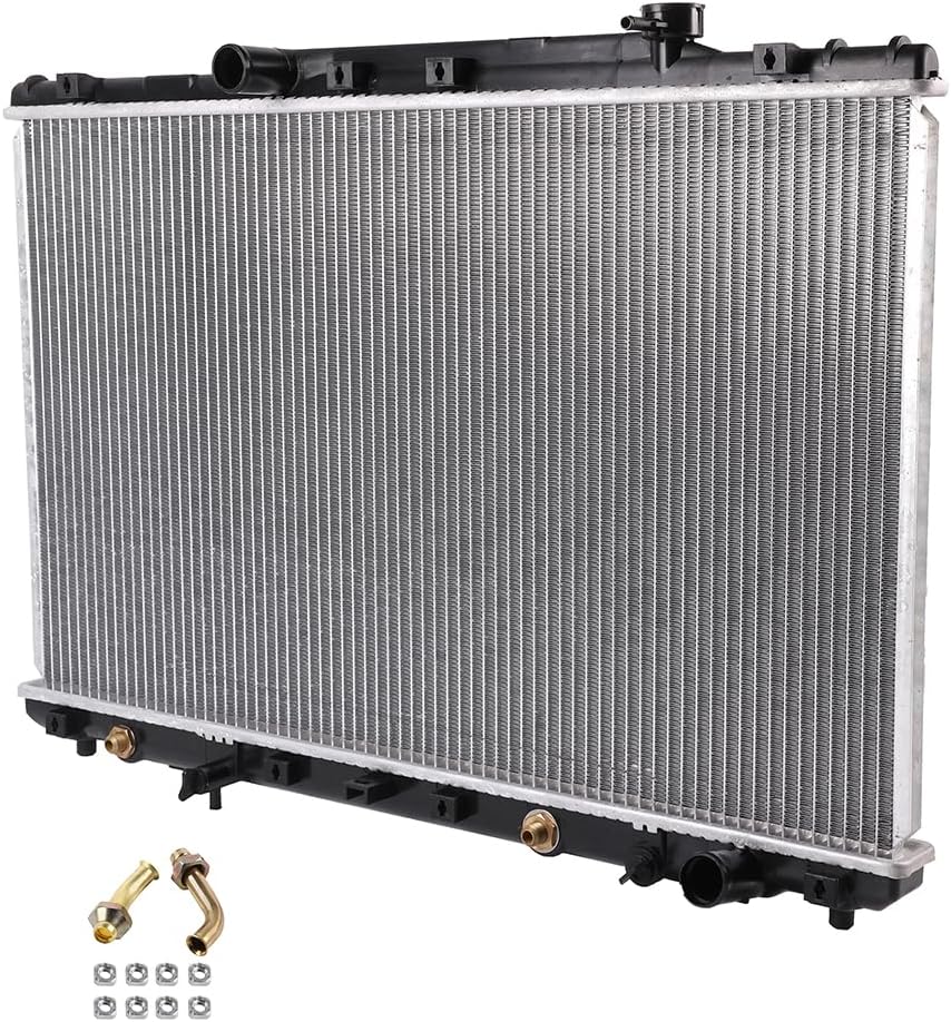 SCITOO Engine Coolant Aluminum Radiator Assembly for 1992-1996 for Toyota for Camry 2.2L; Replace: 1318