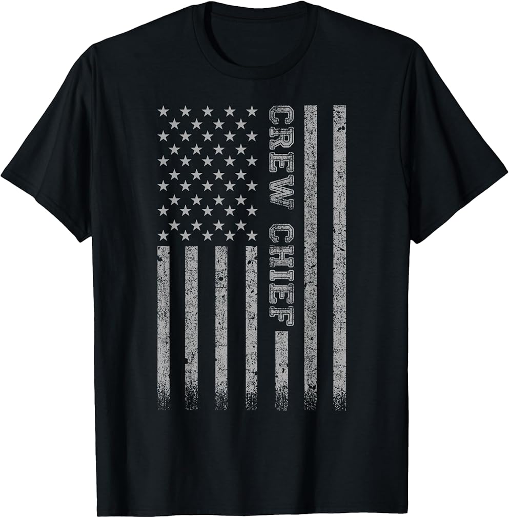 Crew Chief American Flag T-Shirt