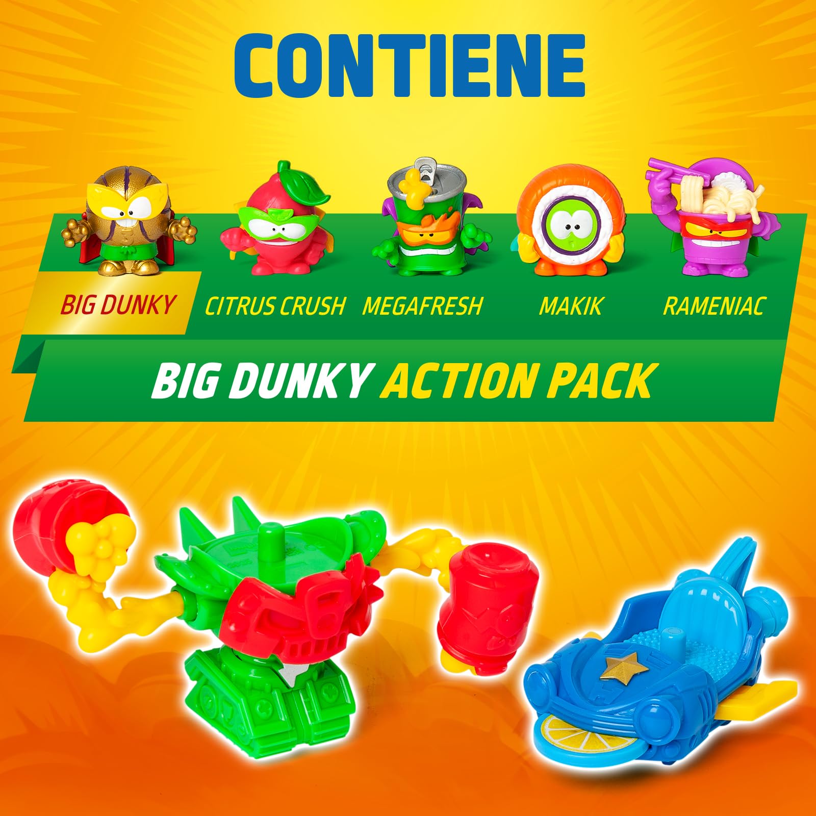 SUPERTHINGS KAZOOM Power Warriors – Action Pack. Contiene 5 Superthings (Incluye 1 capitán Dorado), 1 Robot, 1 Slider. Pack 1 de 4 - 2