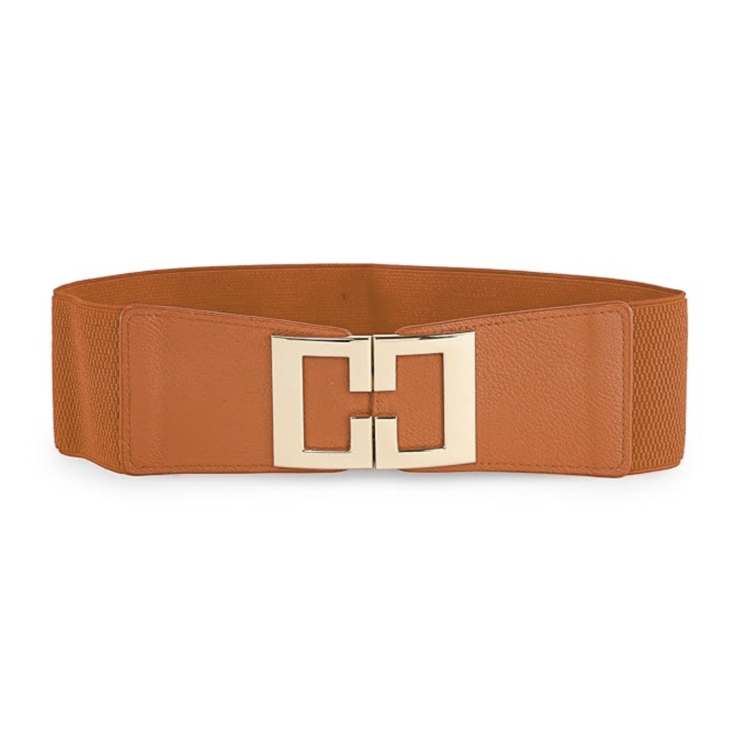 redhorns Elastic Fabric Waist Belt for Women Dresses Square Shape Design Stretchy Ladies Belt for Saree Girls Jeans - Free Size (LD76)-picture-2