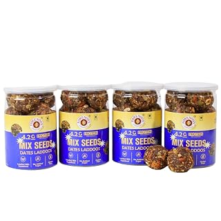Fore Noon Mix Seed Protein Dates Laddoos | No Added Sugar | Gluten & Grain free | (Pack of 4)