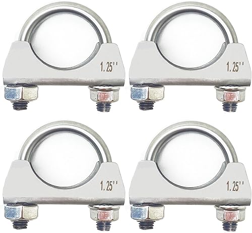 Miniatura 17 de Pernos en U de 2 Pulgadas de Ancho, Abrazadera de Escape de Acero Inoxidable 304 de Alta Resistencia, Abrazadera en U para Silenciador, Pernos en U