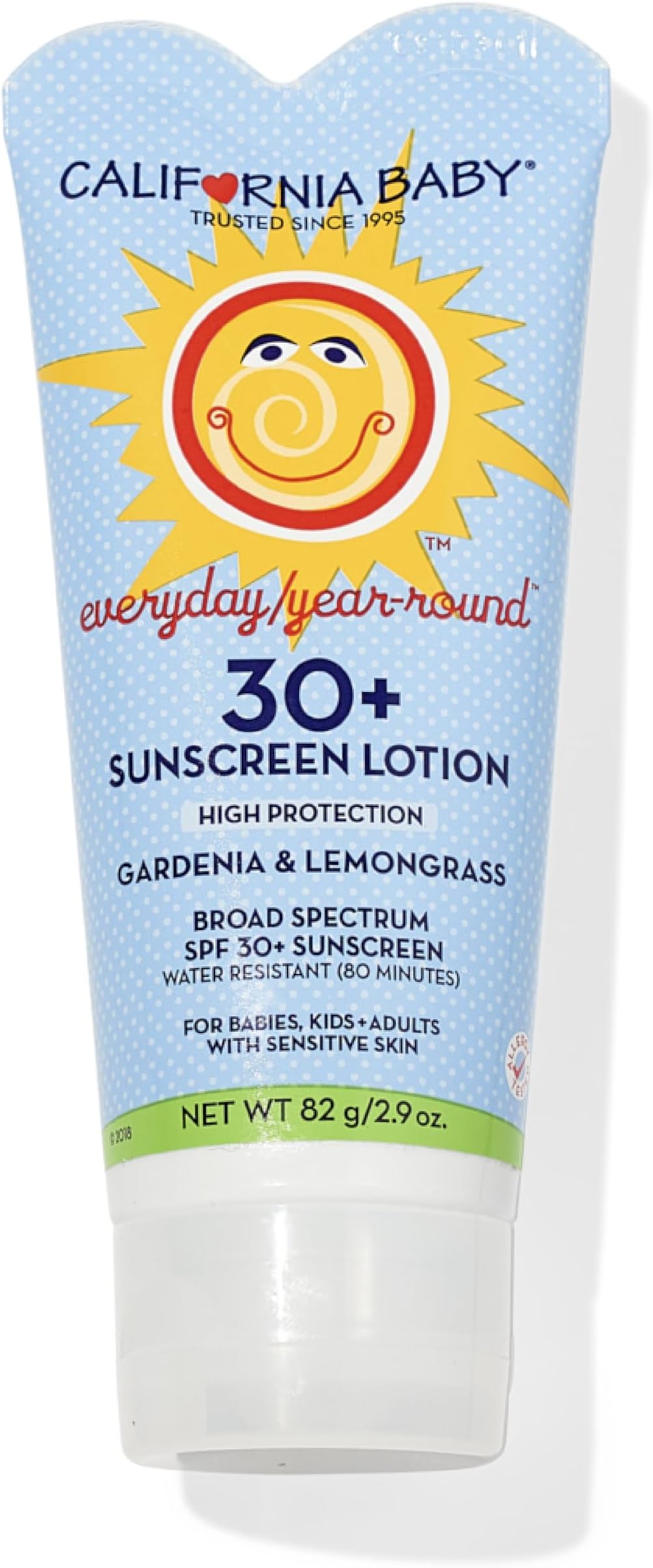 Everyday SPF 30+ Sunscreen | Mineral Based | Titanium Dioxide | Travel Size Baby Sunscreen for Face + Body | Floral Scent | 2.9oz