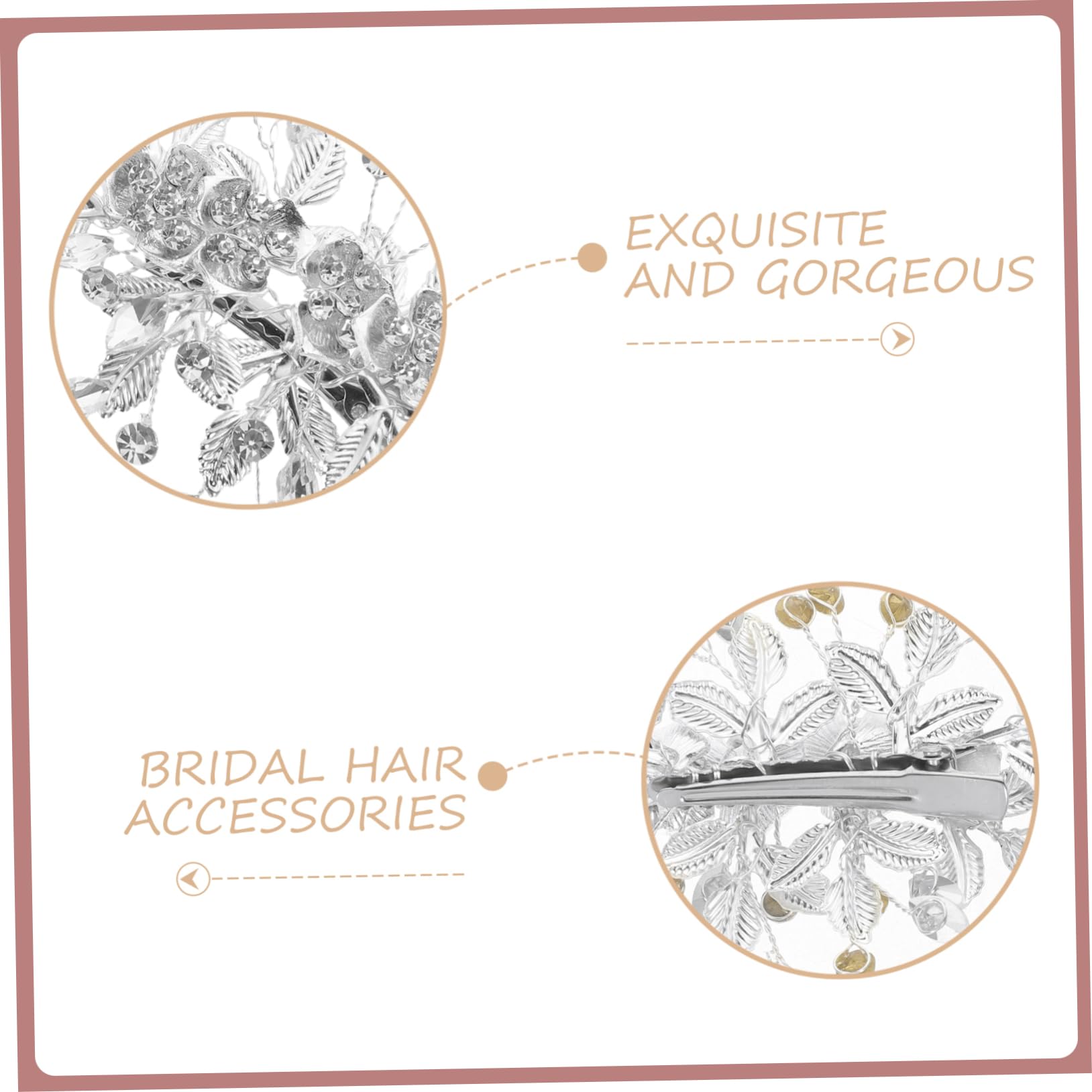 VICASKY 4 Pezzi Fermaglio Sposa con Luminosi Accessorio Matrimonio per Cerimonia e Damigelle Clip per Bride To Be e Addio Nubilato