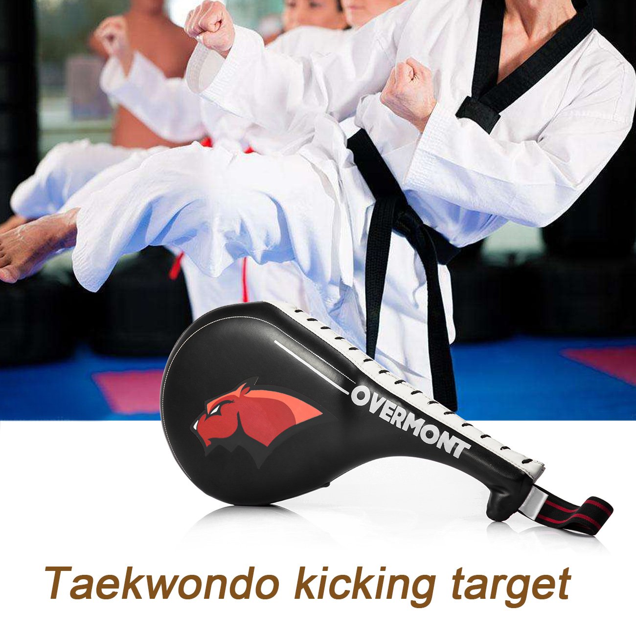 OVERMONT 1 Paire de Pattes à Main en PU avec Double Rembourrage pour Boxer Taekwondo