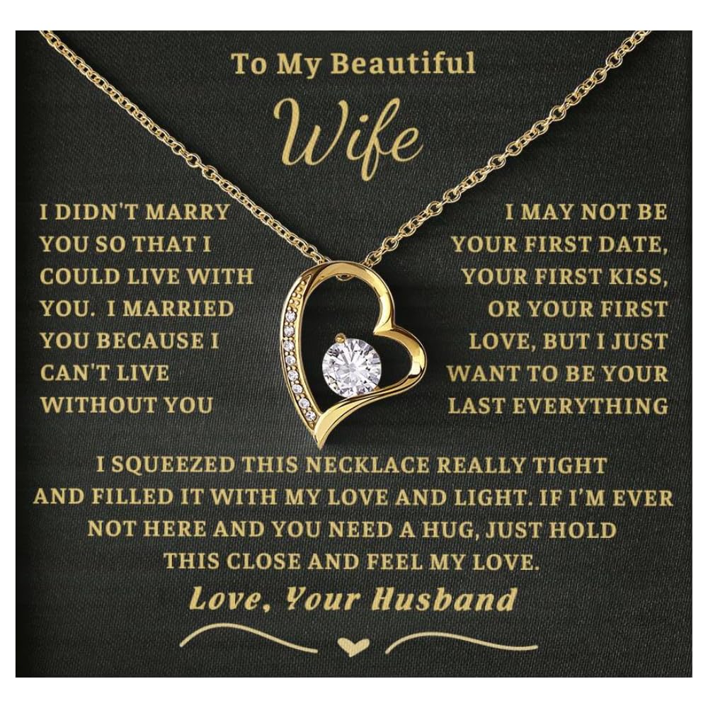 Momavo Jewelry To My Wife, Forever love necklace, Gift For Soulmate, Gift For Wife, Wife Birthday Gift, Women Gift, Wife Necklace